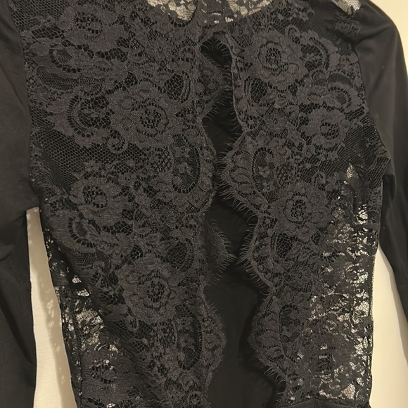 Astr The Label Black Lace Back Bodysuit, Medium - Picture 9 of 10